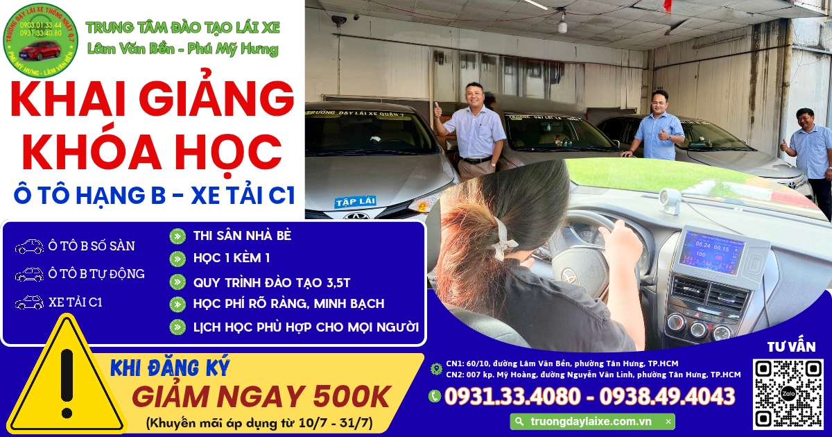 ​🚗 CHỐT LỊCH HỌC NGAY – NHẬN NGAY DEAL GIẢM 500K TRONG TAY! 
